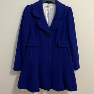 Laundry by Design coat women’s med/large purple lined wool fit & flare style